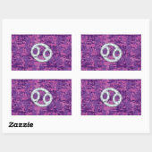 Sticker Rectangulaire Pearl comme cancer Symbole Zodiaque sur Camo numér (Feuille)
