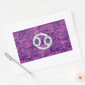Sticker Rectangulaire Pearl comme cancer Symbole Zodiaque sur Camo numér (Enveloppe)