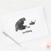 Sticker Rectangulaire Pêche à la glace (Enveloppe)