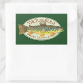 Sticker Rectangulaire Pêche à la truite (Sac)