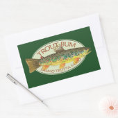 Sticker Rectangulaire Pêche à la truite (Enveloppe)