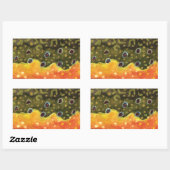 Sticker Rectangulaire Pêche à la truite (Feuille)