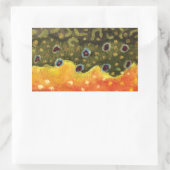 Sticker Rectangulaire Pêche à la truite (Sac)