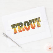 Sticker Rectangulaire Pêche à la truite broyée (Enveloppe)
