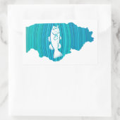 Sticker Rectangulaire Pêche à la vague dans l'Illinois (Sac)