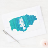 Sticker Rectangulaire Pêche à la vague dans l'Illinois (Enveloppe)