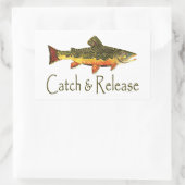 Sticker Rectangulaire Pêche aux poissons (Sac)