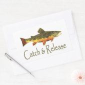 Sticker Rectangulaire Pêche aux poissons (Enveloppe)