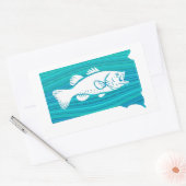 Sticker Rectangulaire Pêche par vagues du Dakota du Sud (Enveloppe)