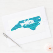 Sticker Rectangulaire Pêche par vagues en Caroline du Nord (Enveloppe)
