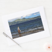 Sticker Rectangulaire Pêcheur d'Okinawan (Enveloppe)