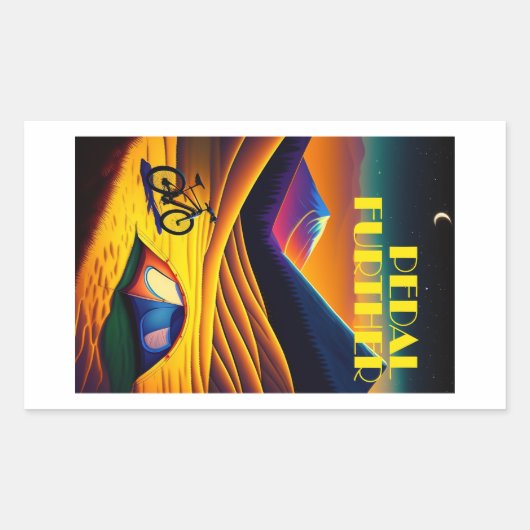 Sticker Rectangulaire Pedal Autres Monts Bikepacking (Devant)