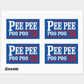 Sticker Rectangulaire Pee Pee Poo Poo 2024 (Feuille)