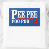 Sticker Rectangulaire Pee Pee Poo Poo 2024 (Sac)