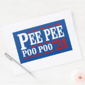 Sticker Rectangulaire Pee Pee Poo Poo 2024 (Enveloppe)