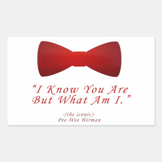 Sticker Rectangulaire pee wee herman (Devant)