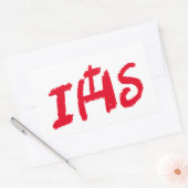 Sticker Rectangulaire Pegatina con monograma IHS (Enveloppe)