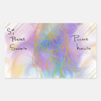 Sticker Rectangulaire Pegatina puedes hacerlo 