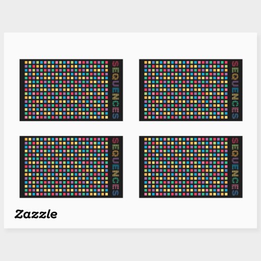 Sticker Rectangulaire Pegatina Rectangular Sequences (Feuille)