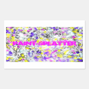 Sticker Rectangulaire peignez l'art d'éclaboussure et d'égouttement