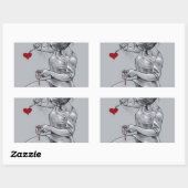 Sticker Rectangulaire Peindre l'amour (Feuille)