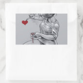 Sticker Rectangulaire Peindre l'amour (Sac)