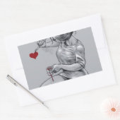 Sticker Rectangulaire Peindre l'amour (Enveloppe)