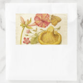 Sticker Rectangulaire Peinture à l'aquarelle des champignons papillons (Sac)