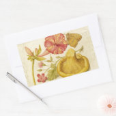 Sticker Rectangulaire Peinture à l'aquarelle des champignons papillons (Enveloppe)