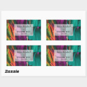 Sticker Rectangulaire Peinture Abstraite Mariage acrylique (Feuille)