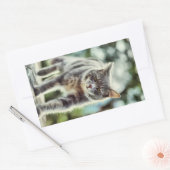 Sticker Rectangulaire Peinture de chat (Enveloppe)