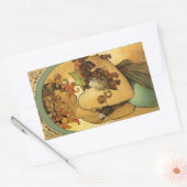 Sticker Rectangulaire Peinture de fruits Alphonse Mucha (Enveloppe)