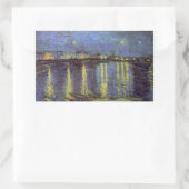 Sticker Rectangulaire Peinture nocturne étoilée de Van Gogh (Sac)