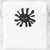 Sticker Rectangulaire Peinture noire en colère (Sac)