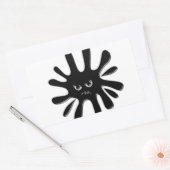 Sticker Rectangulaire Peinture noire en colère (Enveloppe)
