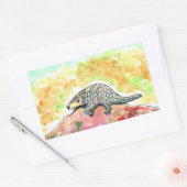 Sticker Rectangulaire Peinture Pangolin mignonne (Enveloppe)