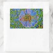 Sticker Rectangulaire Peinture pourpre de fleur (Sac)