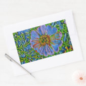 Sticker Rectangulaire Peinture pourpre de fleur (Enveloppe)