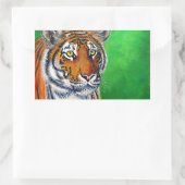 Sticker Rectangulaire Peinture sur tigre (Sac)