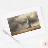Sticker Rectangulaire peintures d'arbres frappés par la foudre. (Enveloppe)