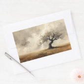 Sticker Rectangulaire peintures d'arbres frappés par la foudre. (Enveloppe)
