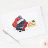 Sticker Rectangulaire Pékinois Noël Puppy (Enveloppe)