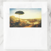 Sticker Rectangulaire Pèlerinage de Childe Harold par Joseph Turner (Sac)