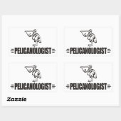 Sticker Rectangulaire Pélican drôle (Feuille)
