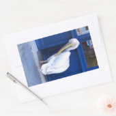 Sticker Rectangulaire Pélican en Grèce (Enveloppe)