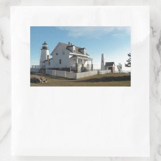 Sticker Rectangulaire Pemaquid point Lighthouse 11 (Sac)