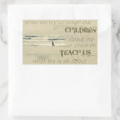 Sticker Rectangulaire Pendant Que Nous Essayons D'Apprendre À Nos Enfant (Sac)