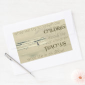 Sticker Rectangulaire Pendant Que Nous Essayons D'Apprendre À Nos Enfant (Enveloppe)