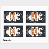 Sticker Rectangulaire Penguin with Don't Miss Out Sign (Feuille)