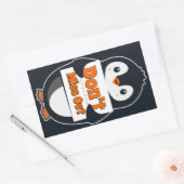 Sticker Rectangulaire Penguin with Don't Miss Out Sign (Enveloppe)